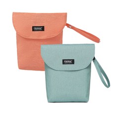 하라로이 다용도 수납 기저귀 파우치 파스텔 2종 세트, 민트그린+오렌지 출산/유아동/아기띠/외출용품 반품 최저가 9,130원