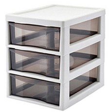 사무실 수납함 기본, 그레이 + 투명, 3단 문구/오피스/사무용품 전문관 반품 최저가 26,010원