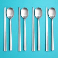 인스푼 굿스퀘어 한식수저 세트, 숟가락 4p + 젓가락 4p, 1세트 주방용품/수저/커트러리 반품 최저가 11,750원