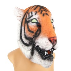 호랑이 고무 가면, 혼합색상, 1개 문구/오피스/파티/이벤트 반품 최저가 28,500원
