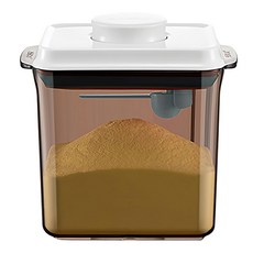 밀키보틀 1단 파우더 밀폐 용기, 브라운 + 화이트, 1개 주방용품/밀폐저장/도시락 반품 최저가 14,920원