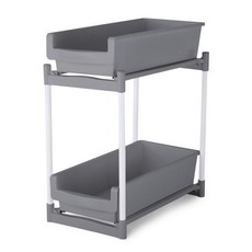 플라팜 싱크인 선반 2단, 그레이, 1개 주방용품/주방수납/정리 반품 최저가 12,280원