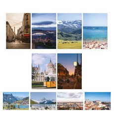 아워베리모먼트 감성 유럽 여행 엽서 10종 세트, 혼합색상, 1세트 완구/취미/수집품 반품 최저가 6,490원