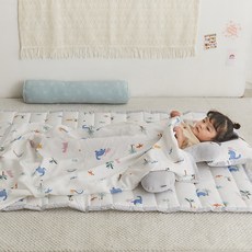 쉬즈홈 국내제조 인견 유아 여름이불 + 베개커버 + 베개솜 세트, 다이노 블루 출산/유아동/유아동침구 반품 최저가 22,420원