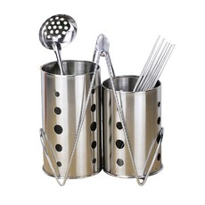 물빠짐 2구 스탠드 스텐 수저통 YT_RA1023, 1개 주방용품/수저/커트러리 반품 최저가 10,790원