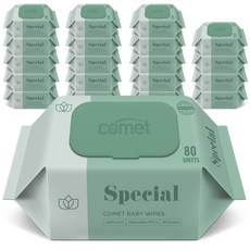 코멧 스페셜 아기물티슈 도톰한 엠보싱 캡형 더마테스트 인증, 65g, 80개입, 10개 생활용품/화장지/물티슈 반품 최저가 12,590원