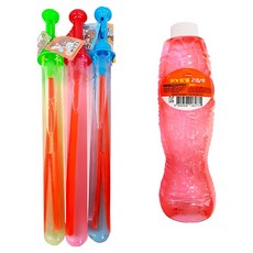 스틱 왕 비눗방울 대용량 280ml x 3p + 리필액 500ml 세트, 혼합색상, 1세트 출산/유아동/완구/교구 반품 최저가 9,900원
