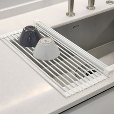 주앤지 실리콘 드라잉 식기건조대 롤매트 18롤 52cm x 33cm, 1단, 화이트, 1개 주방용품/주방수납/정리 반품 최저가 11,730원