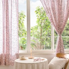 더자리 레트로 플라워 포인트 가리개 커튼 2p + 끈 2p + 핀 20p 홈인테리어/FW 침구샵 반품 최저가 16,510원