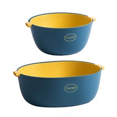 윈프라이스 자동 물빠짐 투톤 믹싱볼 세트, 코발트, 1세트 주방용품/주방조리도구 반품 최저가 9,050원