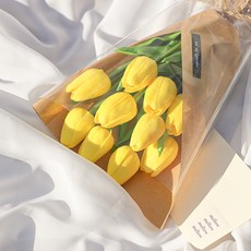 이플린 감성 조화 크라프트 튤립 꽃다발 10송이, 옐로우, 10개 홈인테리어/홈데코/디퓨저 반품 최저가 9,720원