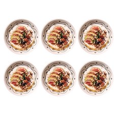 오체어스 바로크장식 도자기 시리얼볼 찬기 대접 그릇 13.8cm, 크림, 6개 주방용품/1인가구 주방용품 반품 최저가 19,350원