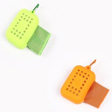 몬스터 스포츠 타월 2종 세트, 그린 + 오렌지, 1세트 스포츠/레저/스포츠잡화 반품 최저가 5,640원