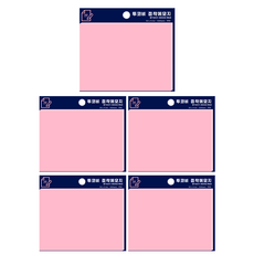 투코비 점착메모지 100 x 76 mm, PINK, 100개입, 5개 문구/오피스/학용품/수업준비 반품 최저가 7,680원