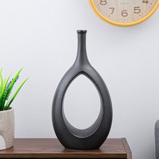 미다운 세라믹 도자기 모던 화병, 블랙 완구/취미/수집품 반품 최저가 21,980원