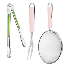 제니얼 스완 X타입 채망 건지게 대 + 다용도 집게 대 + 포크 세트, 베이비핑크, 1개 주방용품/주방조리도구 반품 최저가 14,540원