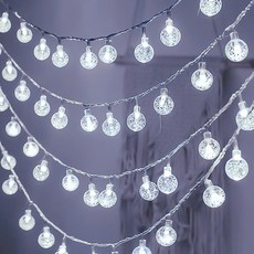 대한 벽 인테리어 크리스마스 트리 LED 캠핑 감성 파티 버블 줄 전구 조명 50구 6.5M, 화이트, 1개 홈인테리어/조명/스탠드 반품 최저가 3,910원
