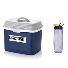 KOMAX 아이스박스 23L + 휴대물병 600ml 세트, 네이비(아이스박스), 블루(물병) 주방용품/아이스박스/아이스팩 반품 최저가 21,850원