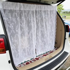 픽홈 플라워 레이스 차박 커튼 세트, 화이트, 1세트 자동차용품/인테리어 반품 최저가 10,780원