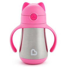 먼치킨 손잡이 보냉 빨대컵, 236ml, 1개, 핑크 완구/취미/신생아/영아완구 반품 최저가 5,400원