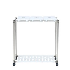 데코즈인 네오 화이트 리사이클 빈 3p, 실버(프레임), 화이트(투입구), 1개 홈인테리어/청소/세탁용품 반품 최저가 11,040원