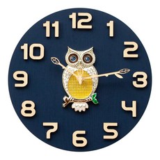 우드그레인 인테리어 하우렛 무소음 벽시계 지름 30cm 무게 500g, 네이비무드 홈인테리어/홈데코/디퓨저 반품 최저가 24,430원