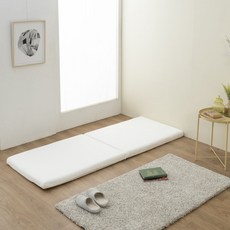 아지오텍스 서포트슬립 2단 접이식 메모리폼 토퍼 매트리스 삼중직 7.5cm, 화이트 홈인테리어/FW 침구샵 반품 최저가 38,120원