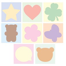 D805 모양 떡메모지 8종 x 100p, 혼합색상, 1세트 문구/오피스/노트/메모지 반품 최저가 9,800원