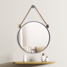 빈티지 스트랩 벽거울 50cm, 실버 홈인테리어/거울 반품 최저가 41,740원