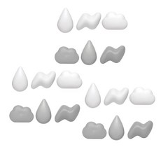 모나코올리브 아기자기 날씨 냉장고 자석 6종 3세트, 화이트, 그레이 완구/취미/수집품 반품 최저가 5,240원