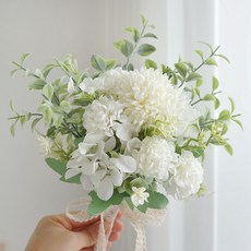 엘블랑꼬 조화 수국 미니 부케, 화이트, 1개 홈인테리어/홈데코/디퓨저 반품 최저가 9,580원
