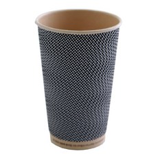 PLA 3중 단열 웨이브 종이컵 흑백 체크 360ml, 1박스 주방용품/일회용품/종이컵 반품 최저가 5,970원