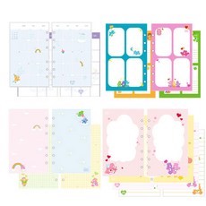 케어베어 아카이브 6공 리필속지 G 먼슬리 B + 4컷 노트 + 프리 앤 그리드+ 카툰 앤 라인, 16매 문구/오피스/다이어리/플래너 반품 최저가 9,920원