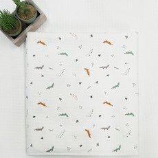 원아방 밤부 양면 순면 유아 방수요, 화이트, 1개 생활용품/기저귀매트 반품 최저가 27,580원