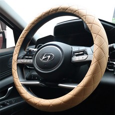 바겐 타공형 퀄팅 가죽 핸들커버 원형, 새들브라운 자동차용품/인테리어 반품 최저가 12,220원