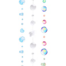 파티쇼 물방울 모형 파티 가랜드 3종 세트, 아쿠아, 클리어, 오로라, 1세트 문구/오피스/파티/이벤트 반품 최저가 6,210원