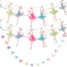파티쇼 파티가랜드 발레리나걸 2p + 파스텔나비 세트, 혼합색상, 1세트 문구/오피스/파티/이벤트 반품 최저가 11,520원