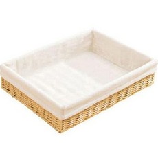 내츄럴 수공예 납작 직사각 라탄바구니 + 린넨 세트, 베이지, 1세트 홈인테리어/수납/정리 반품 최저가 9,360원