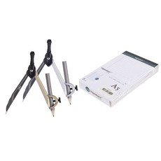 델리 수학교구 리갈패드 절취 유선 줄노트 A5 화이트 5p + 연필식 컴퍼스 2종 세트 20402, 1세트 문구/오피스/학용품/수업준비 반품 최저가 6,700원