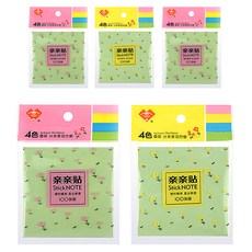 블루마토 Stick NOTE 점착 메모지 H-3 6610, 랜덤 발송, 5개입 문구/오피스/학용품/수업준비 반품 최저가 1,720원