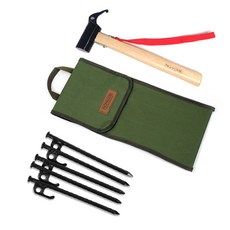 노마드 팩망치 + 갈고리 고강도 단조팩 20cm 5p +팩해머 케이스 세트, 혼합색상, 1세트 스포츠/레저/캠핑전문관 반품 최저가 17,780원