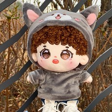 인형용 모여봐요 동물친구들 허스키 후드티 20cm, 회색, 1개 완구/취미/인형 반품 최저가 3,260원