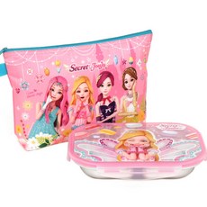 시크릿쥬쥬 식판도시락, 혼합색상, 식판 + 뚜껑 + 가방, 1개 출산/유아동/이유용품/유아식기 반품 최저가 7,660원