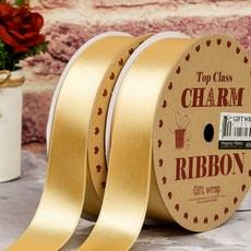 Good given 고밀도 주자 리본끈 25mm, 금색, 13.7m, 2개 문구/오피스/데코/포장용품 반품 최저가 11,030원