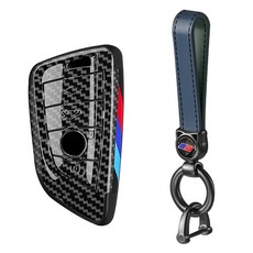 하마테 BMW 스마트키 360도 충격보호 풀카본 키케이스 + 가죽 키홀더 세트, C타입 블랙, HMBM_B200 자동차용품/인테리어 반품 최저가 22,120원