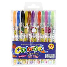 블루마토 반짝이 Happy 컬러 젤펜 12p 1.0mm, 혼합 색상, 2개입 문구/오피스/학용품/수업준비 반품 최저가 4,970원