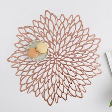 푸코 히비스커스 테이블매트, 로즈골드, 38 x 38 cm, 4개 주방용품/주방잡화 반품 최저가 5,090원