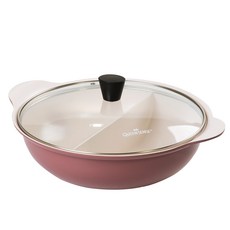 퀸센스 인덕션 반반 양수냄비, 28cm, 바이올렛, 1개 주방용품/냄비/프라이팬 반품 최저가 28,110원