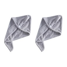 극세사 머리 수건 건조 헤어 타올, 그레이, 2개 홈인테리어/수건/타월 반품 최저가 7,100원