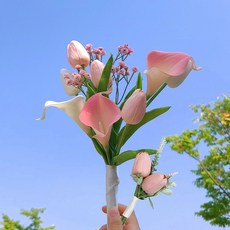 이플린 조화 사랑에 빠진 웨딩부케 + 부토니에 세트, 핑크, 1개 홈인테리어/홈데코/디퓨저 반품 최저가 18,350원